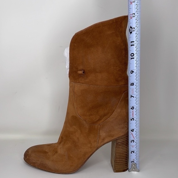 Free People Fold Down Brown Suede Leather Heeled Size 41 - Picture 5 of 12